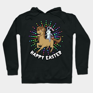 Easter bunny riding horse - Happy Easter Hoodie